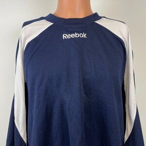 Reebok Hockey Blank Jersey Mens Size L Blue Embroidered